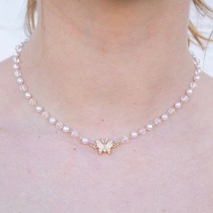 Rare Brandy Melville Pearl Butterfly Necklace